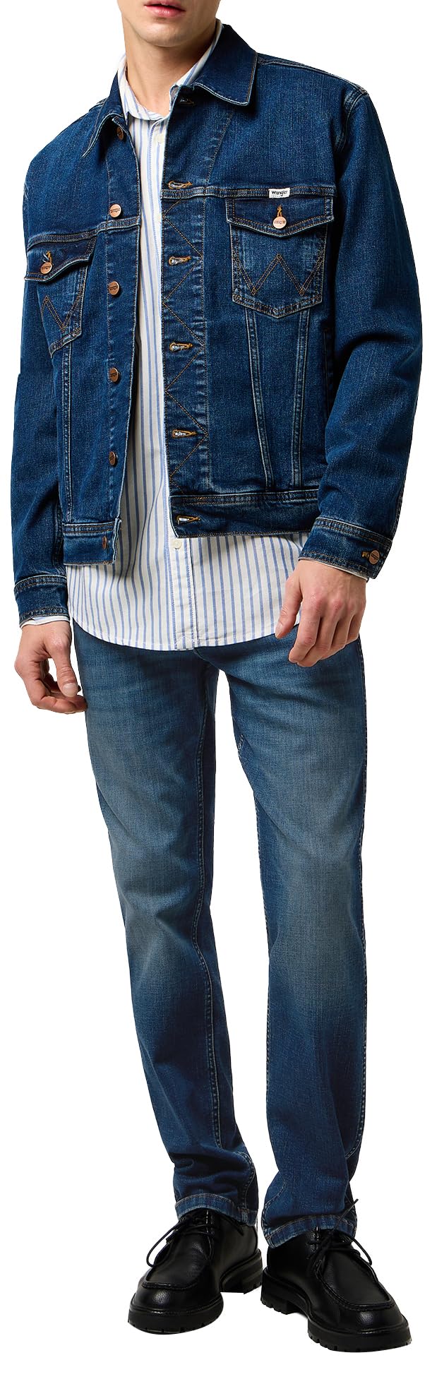 Wrangler - Jeans Herren - Regular Straight Fit - Greensboro - Marine Tint – Bild 4