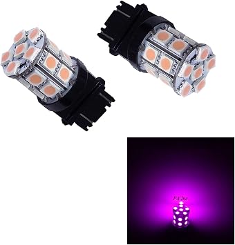 PA LED 2PCS 20SMD 3157 Pink Auto LED Bulb 12V for Turn Signal, Side Marker, Stop, Back, Tail Light 3056 3156 3156A 3057 4057 3157 4157 T25 Available