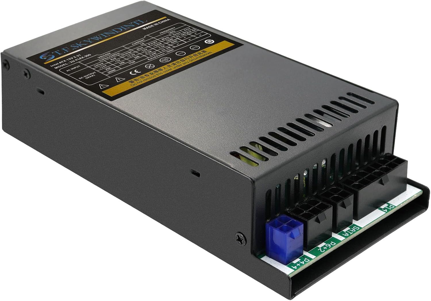 300W Power Supply Mini ITX Flex ATX PSU Full Voltage 110-240V Fully Modular Computer Power Supplies for POS IPC Server Desktop PC Fits Small Form Factor Case Black