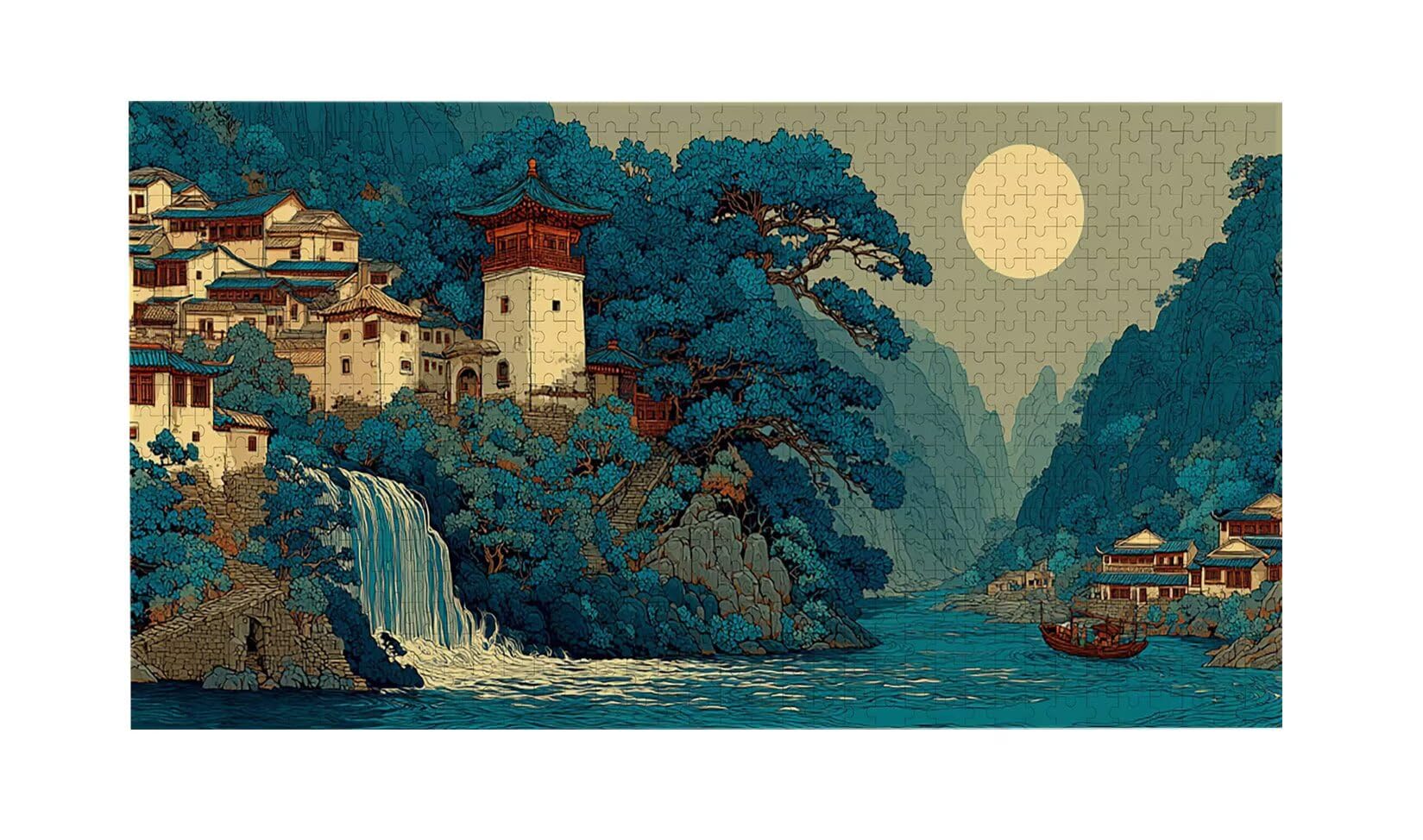 Puzzle dla dorosłych 1100 elementów, puzzle z widokiem na strych, puzzle dla dorosłych klasyczne i od 14 lat junior, rodzinne puzzle rozrywka w domu prezent 87x42cm l-263