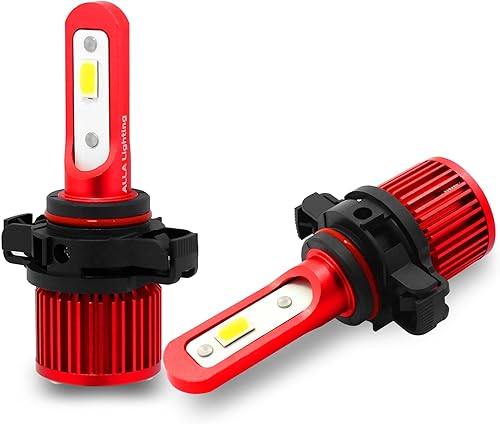 Miniatura 7 de Alla Lighting Bombillas LED antiniebla de 5200lm 2504 PSX24W, 3000 K amarillo ámbar 12276 extremadamente brillante 12 V LED de repuesto, versión AL-R