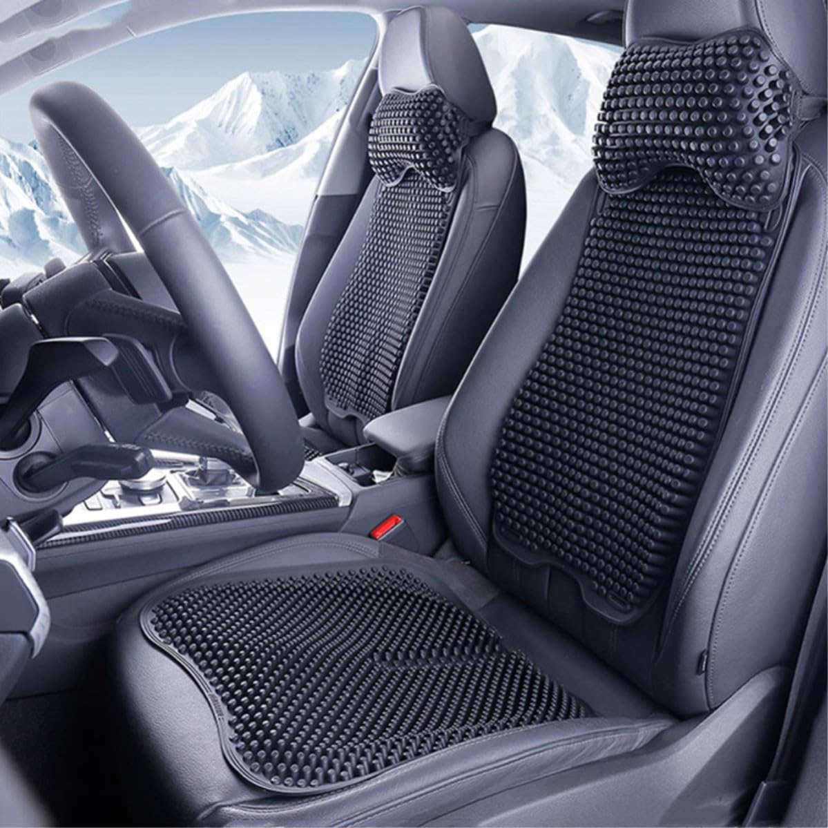 Cojín de Masaje de Silicona Negro para Coche y Banco