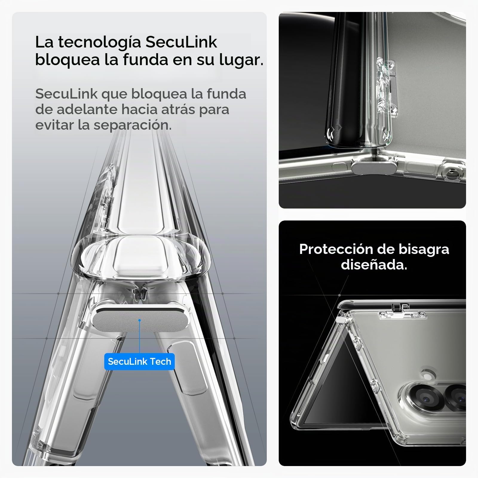 Spigen Funda Ultra Hybrid Pro MagFit para Samsung Samsung Galaxy Z Fold 7 | Compatible con MagSafe, Transparente