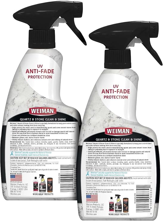 BLANCO BLANCOCLEAN Daily Silgranit Sink Cleaner and Weiman Quartz Countertop Cleaner and Polish (2 Pack) Bundle