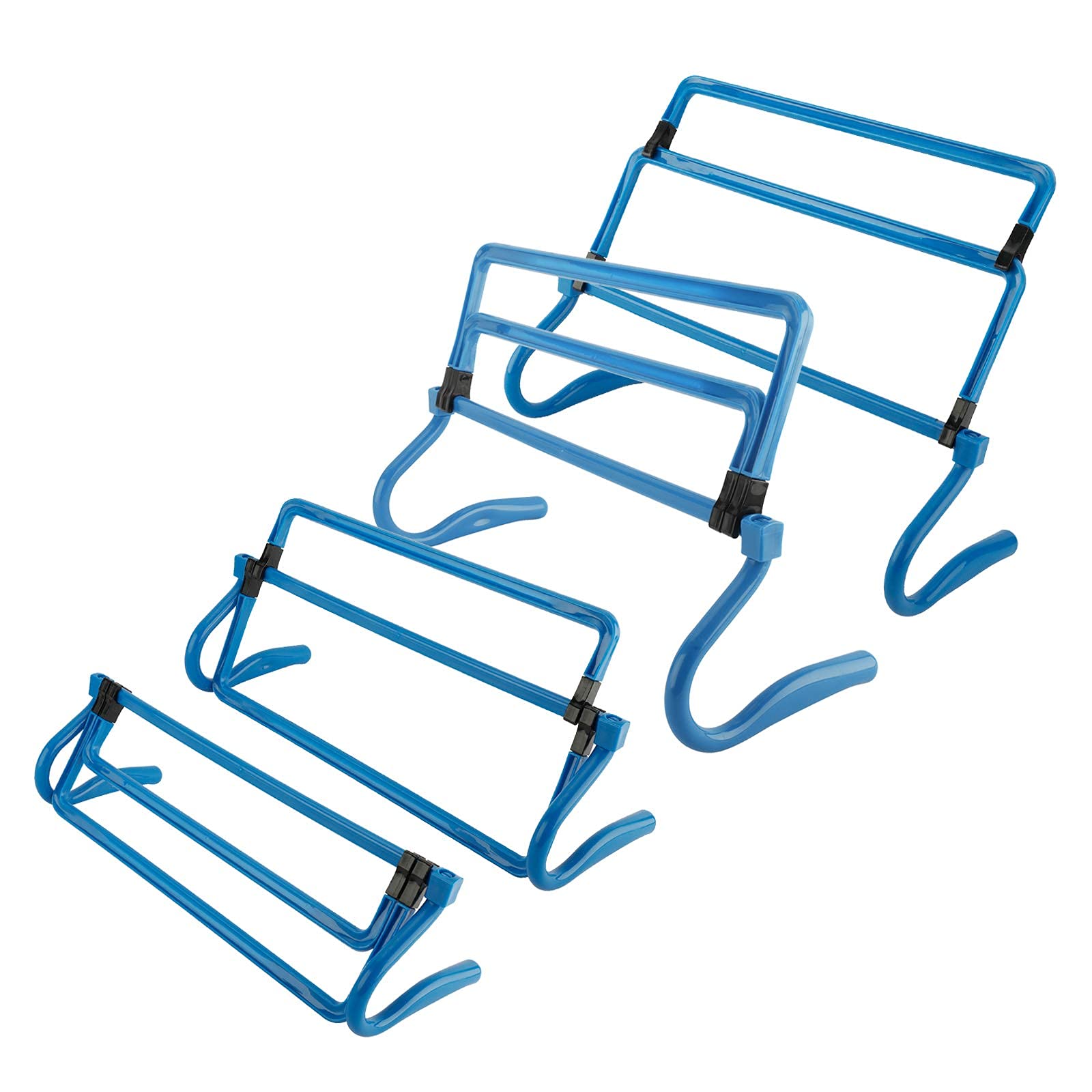 XMSound Adjustable Hurdle Set for Agility Speed Training, Foldable for Jumping, Racing, Obstacle Courses, PE Classes,Soccer,Track & Field & More, Heights 6”-15” Inch, Set of 6