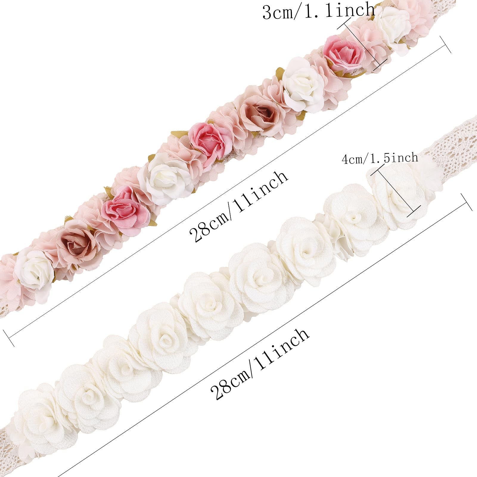 BFNAAgirl New Model Children Girl Lace Headbands Lace Flower Hairbands 2pcs Hair Accessories Gift for Children (lace-4)
