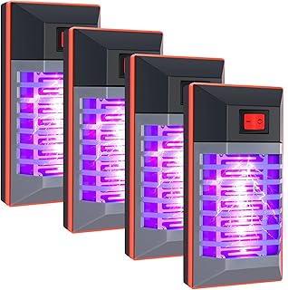 YOZREO Bug Zapper Mosquito Repellent Fly Zapper Bug Repellent Mosquito Killer Lamp Fruit Trap with Plug ,Indoor Insect Killer Trap for Gnat,Drain Flies,Mosquito Bug, Powerful Efficient Light 4pcs