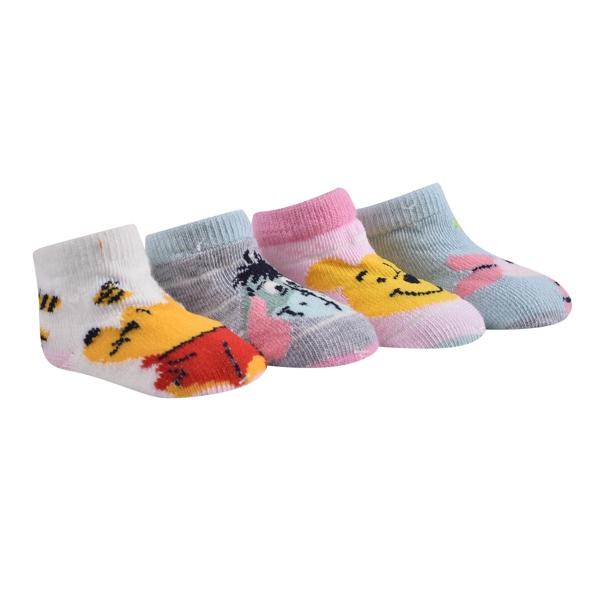 Disney Winnie Puuh Viertelsocken für Baby-Mädchen, Multipack, Quarter-Socken