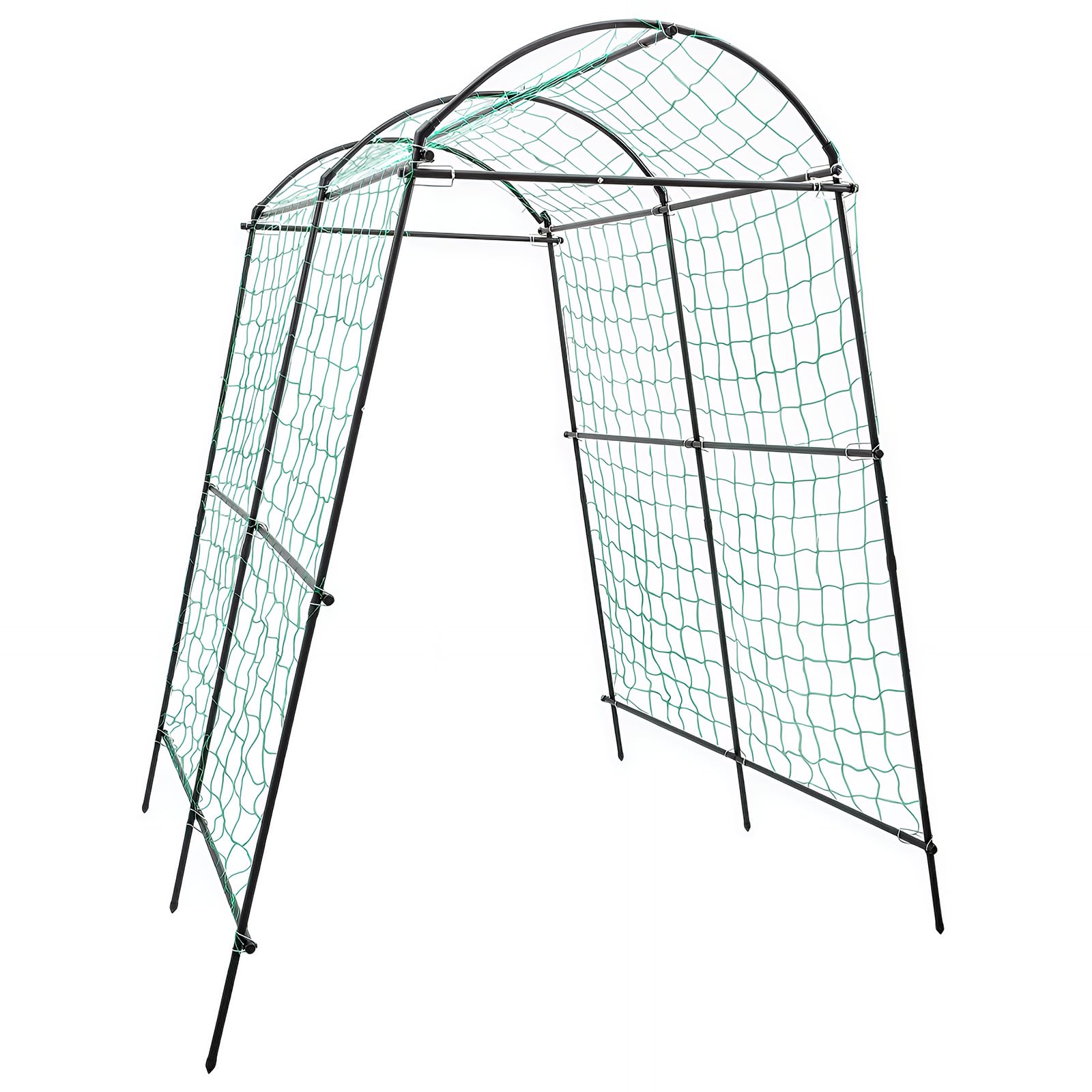 Arco da giardino in metallo, 183 cm x 230 cm, curvo, supporto per piante rampicanti, larghezza regolabile 1,1 – 1,8 m, per varie piante rampicanti e rose