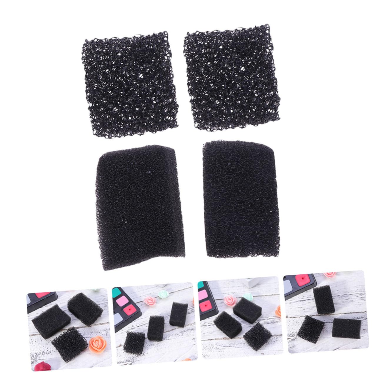 Baluue 32stücke Teiliges Schwarz Halloween Make-up Schwämme Dichte Schwämme Für Spezielle Effekte Blutschminke Und Wunden Für Cosplay Und Halloween-make-up Tragbar Und Leicht Zu