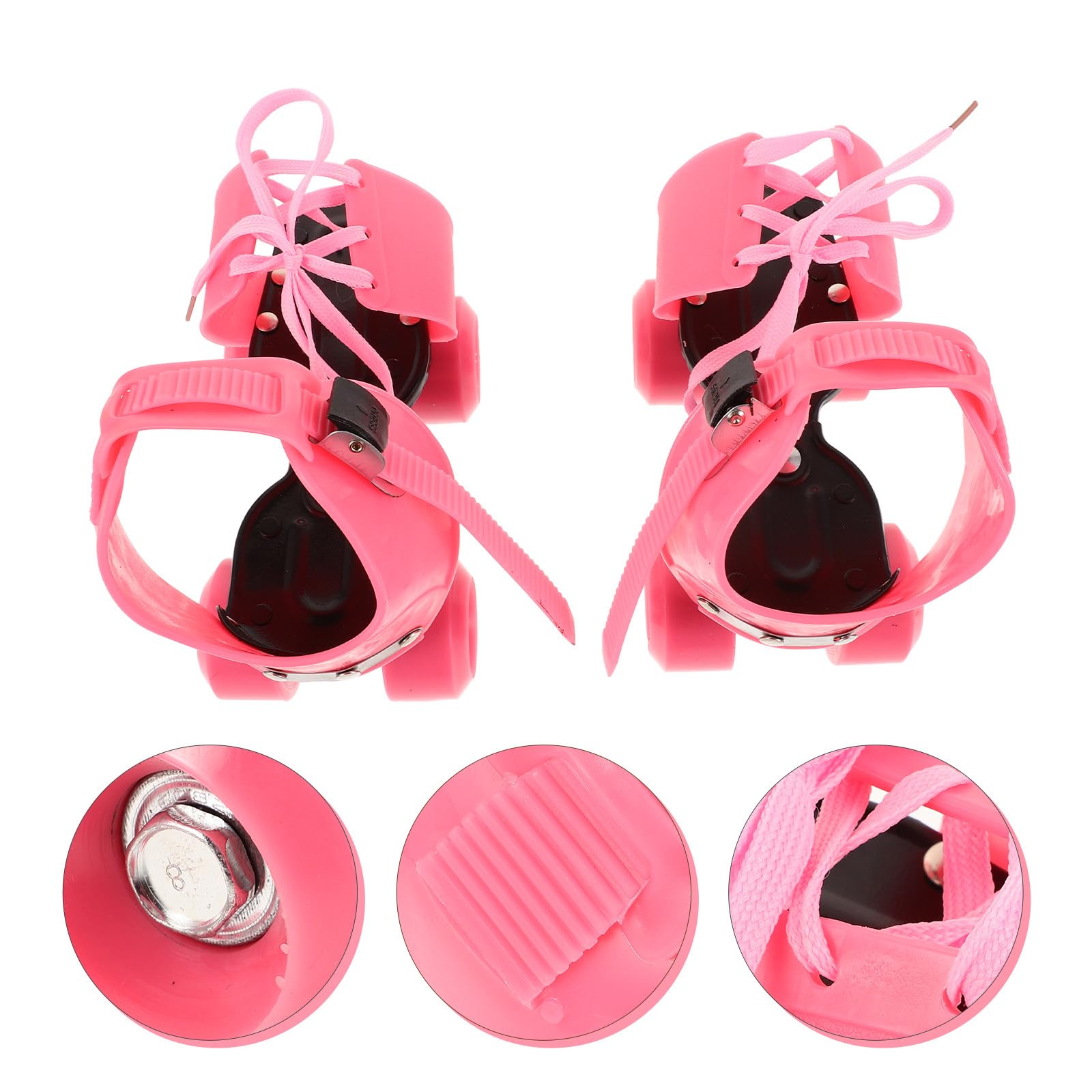 Patines Ajustables Infantiles de 4 Ruedas Rosa para Niñas