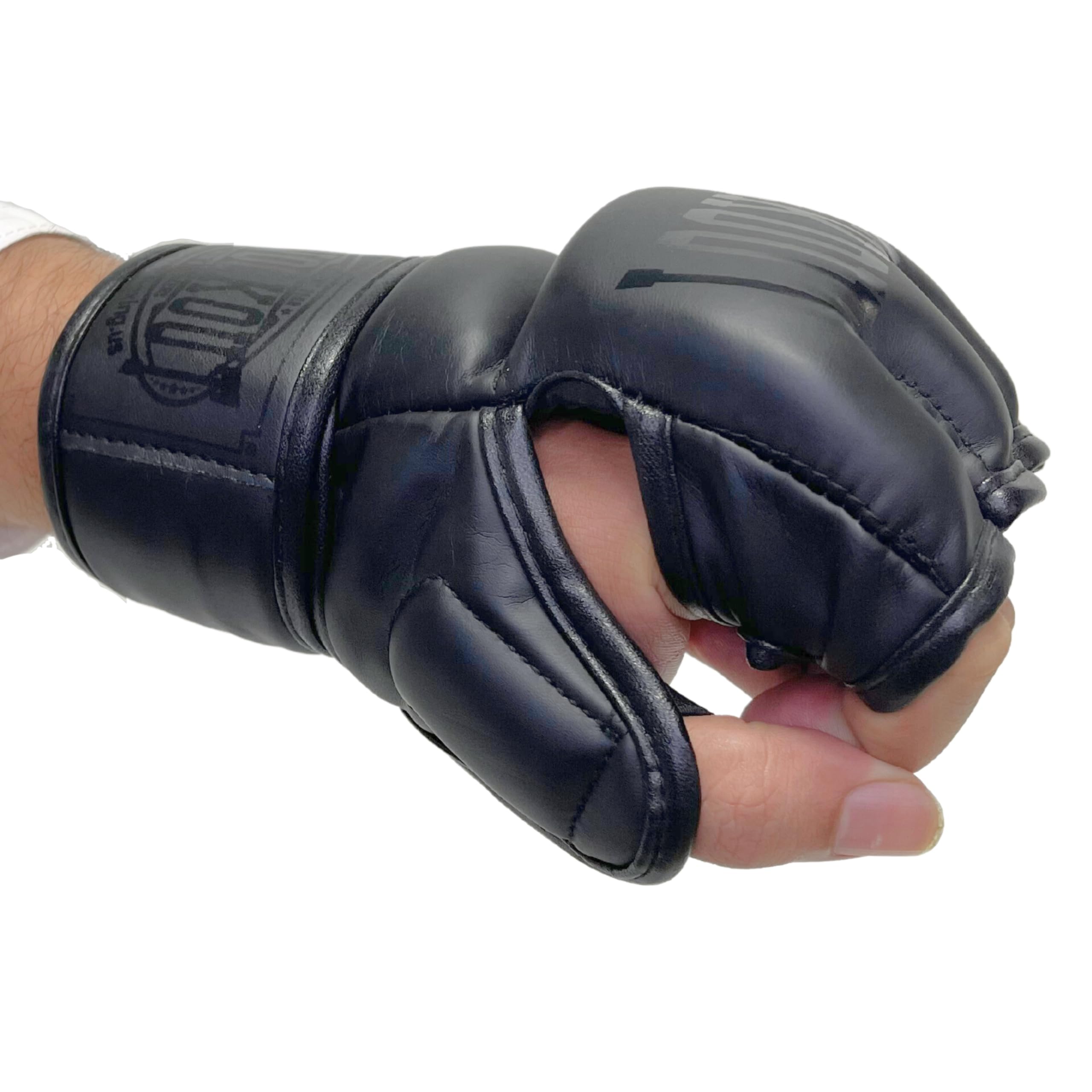 MMA Gloves, Hybrid Open Palm Shooter Fighting MMA Gloves Men Women, Double Wrap Wrist Support, Cage Fighting Combat Sports, Muay Thai, Punching Bag Kickboxing Gloves