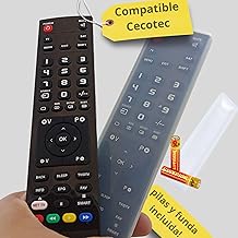 CECOTEC Compatible TV Remote Control TV Same Functions CECOTEC + Batteries + Case Included for CECOTEC