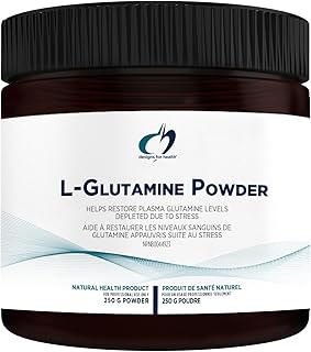 Designs for Health Vegetarian L Glutamine Powder - Pure 3000mg Amino Acid Supplement - Promotes Muscle Recovery, Gut + Immune Support - Non-GMO Gluten Free Drink Add-In (83 Servings / 250g)