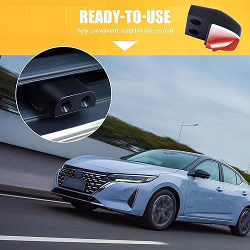 Miniatura 6 de awlbed 4 repelentes de ciervos para automóvil, 1.96 x 1.57 x 0.78 pulgadas, ABS autoadhesivo de doble orificio, impermeable, dispositivo repelente