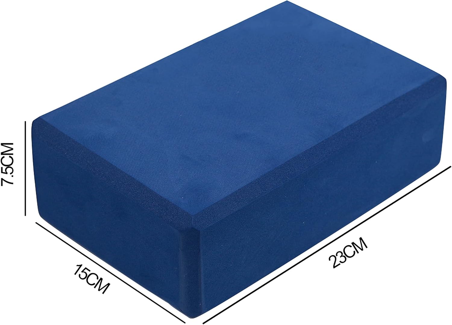 EXERZ Yoga Blocks 2pcs Gym Bricks -Comfortable Fitness Yoga Bricks, Anti-Slip, Lightweight and Travel Friendly Pilates Practice (Navy) - Image 3