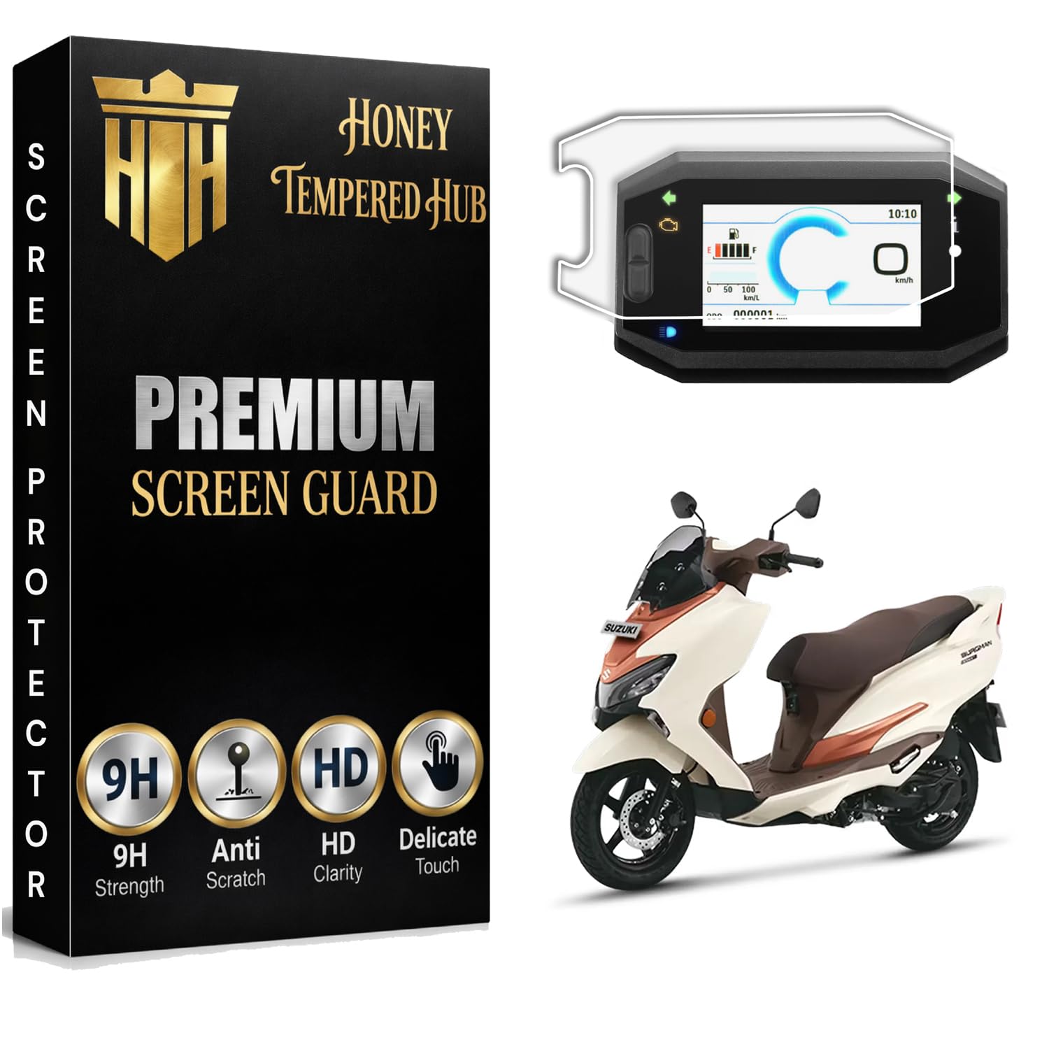 SCREEN GUARD FOR NEW SUZUKI BURGMAN STREET 125 SCOOTER FACELIFT 2026 - RIDE CONNECT TFT EDITION PROTECTOR / HD Clarity / NEW Burgman street 125 2026 Display Speedometer Console Accessory [Not Tempered Glass]-picture-28