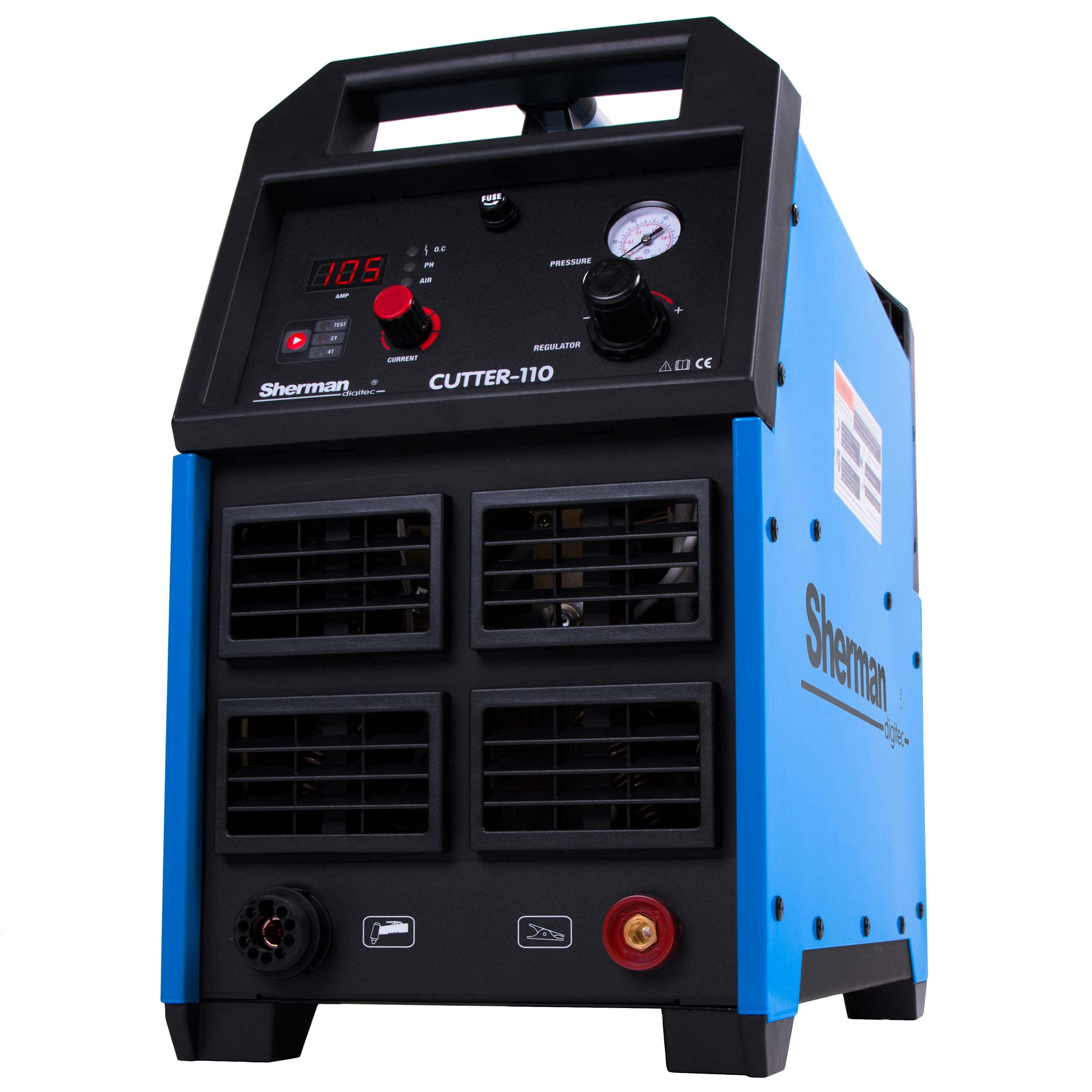 Taglio al plasma Tagliatrice taglierina pulita 105Amp 400V Inverter IGBT, Taglio di Massimo: 40mm, Taglio a contatto Taglierina al plasma/L’innesco di arco HF SHERMAN CUTTER 110 HF