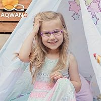 Vista 5 de AQWANO Children Optical Glasses Frame tr90 Flexible Bendable One-piece Safe Eyeglasses Girls Boy M-cuadrado-púrpura