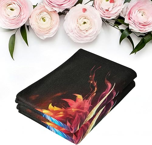 Vista 185 de Juego de 2 toallas de baño de color morado, remolques de mano de lobo, toallas de baño, toallas suaves y absorbentes para baño, cocina, gimnasio