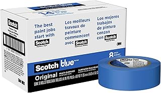 Scotch Painter's Tape Original Multi-Surface Painter's Tape, 1.41 Inches x 60 Yards, 8 Rolls, Blue, Tape Protects Surfaces and Removes Easily, Multi-Surface Painting Tape for Indoor and Outdoor Use