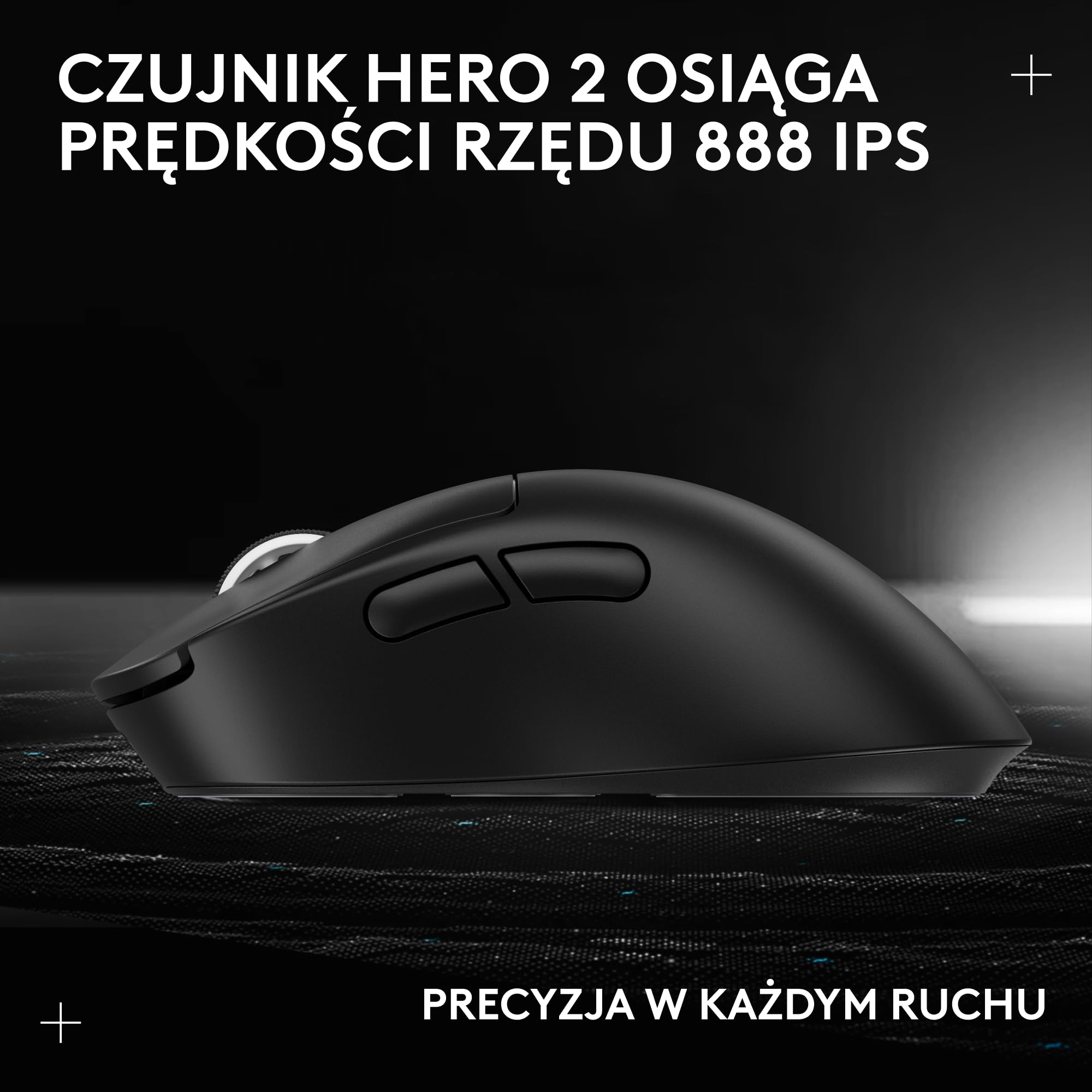 Bezprzewodowa mysz do gier Logitech G PRO X SUPERLIGHT 2 DEX LIGHTSPEED, lekka mysz klasy profesjonalnej o wadze 60 g, z 5 programowalnymi przyciskami, ładowaniem przez USB-C