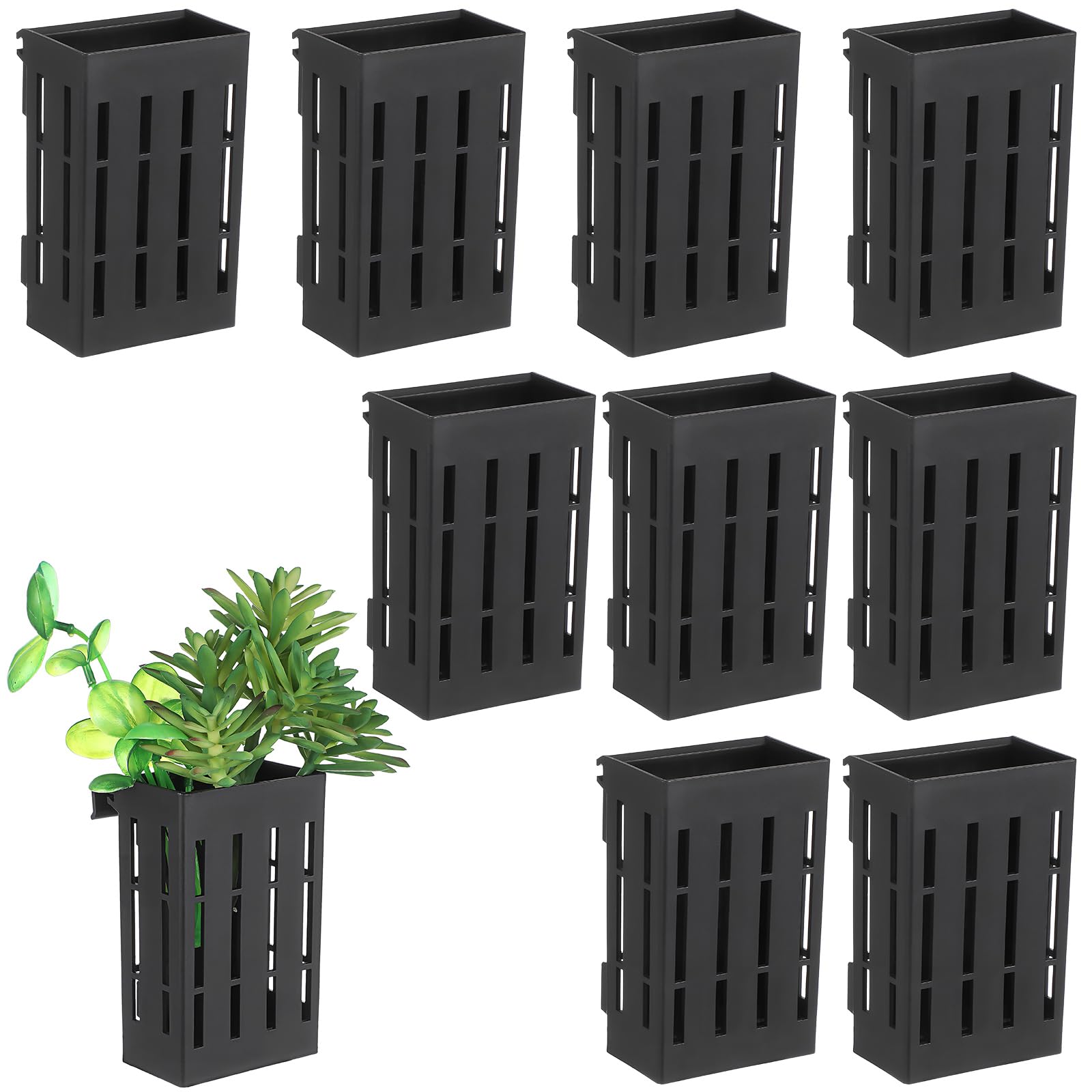 Paniers de plantation aquatiques en plastique noir SUPVOX pour plantes d'aquarium
