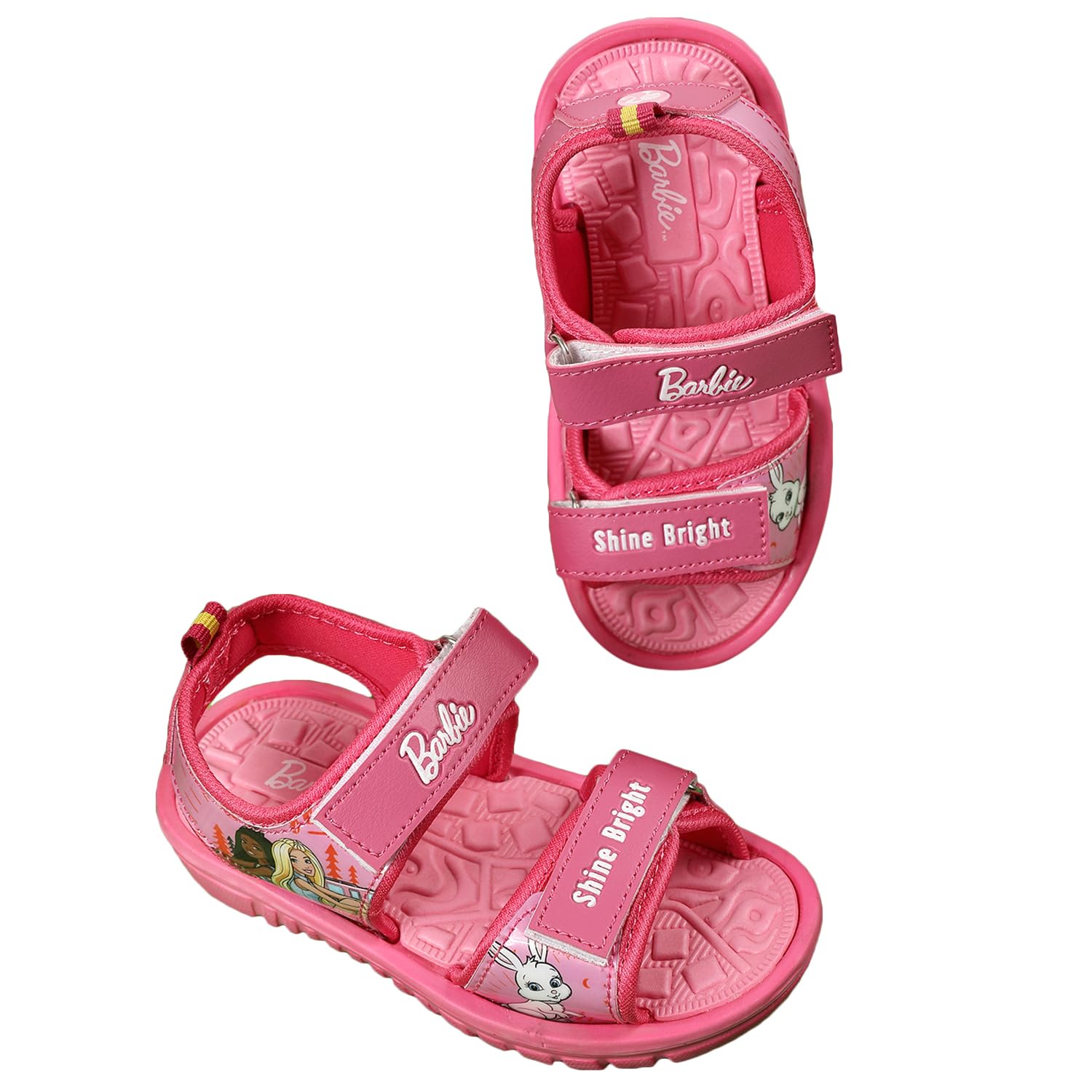 KidsvilleKids Girls Barbie Printed Pink Sandals