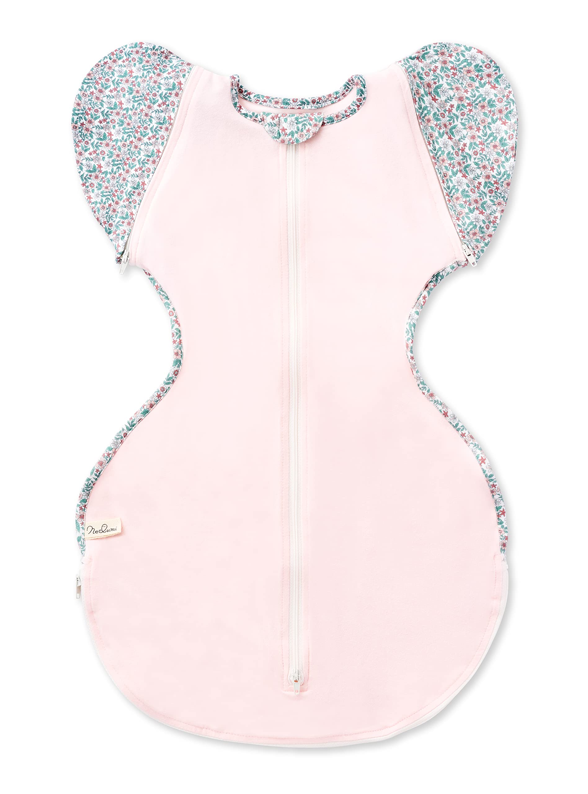 [Neclumi] ねくるみ 秋 冬 スワドル 新生児用 足元オープンで夜間オムツ替えラク 腕出しOK 綿96% 伸縮生地 洗濯機・乾燥機OK 足元オープン IHDI認証 M字設計 助産師の声から