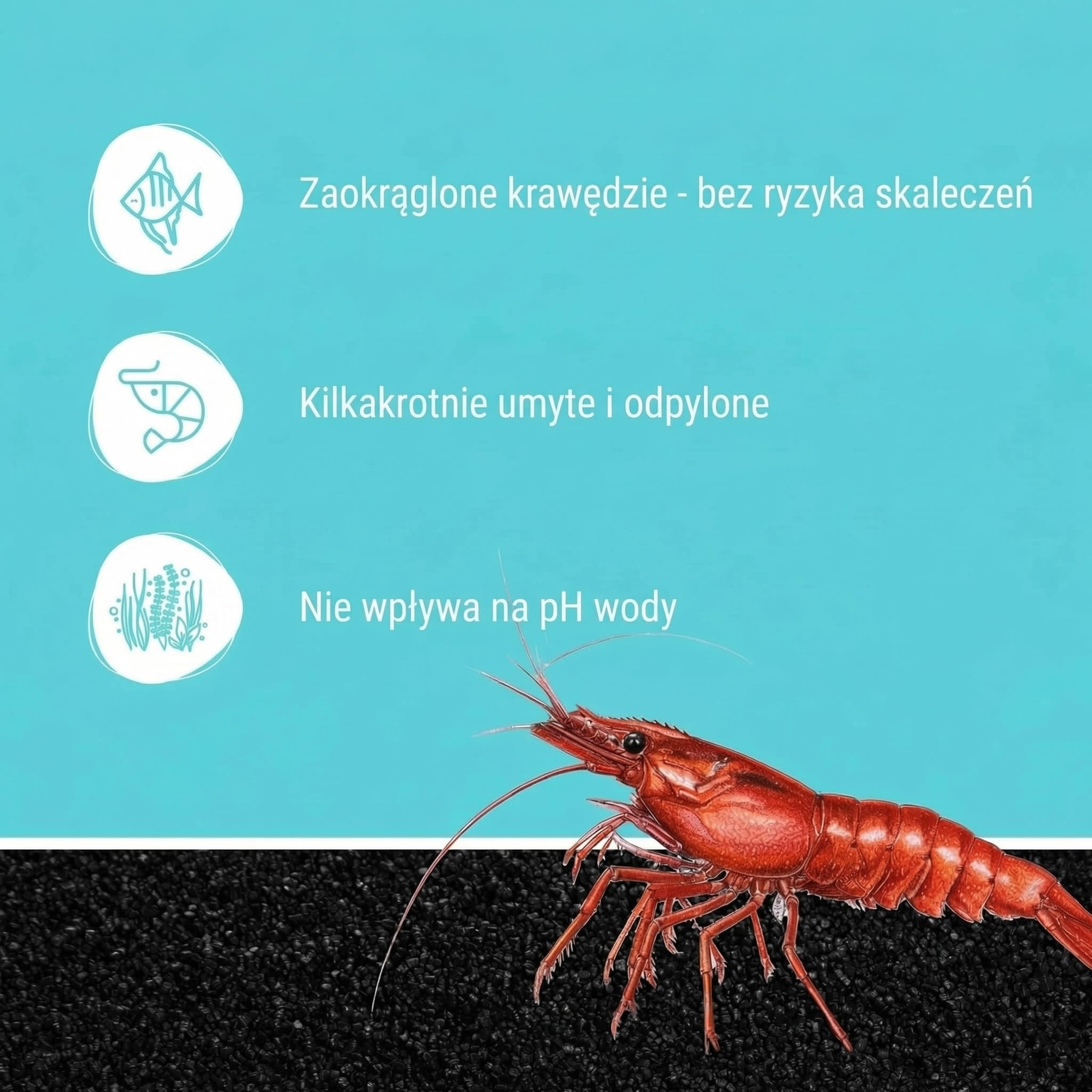 Schicker Mineral piasek akwariowy czarny 25 kg, frakcja 0,4–0,8 mm, kwarcowy z powłoką epoksydową, podłoże akwariowe czarne, neutralne pH, do wody słodkiej i morskiej