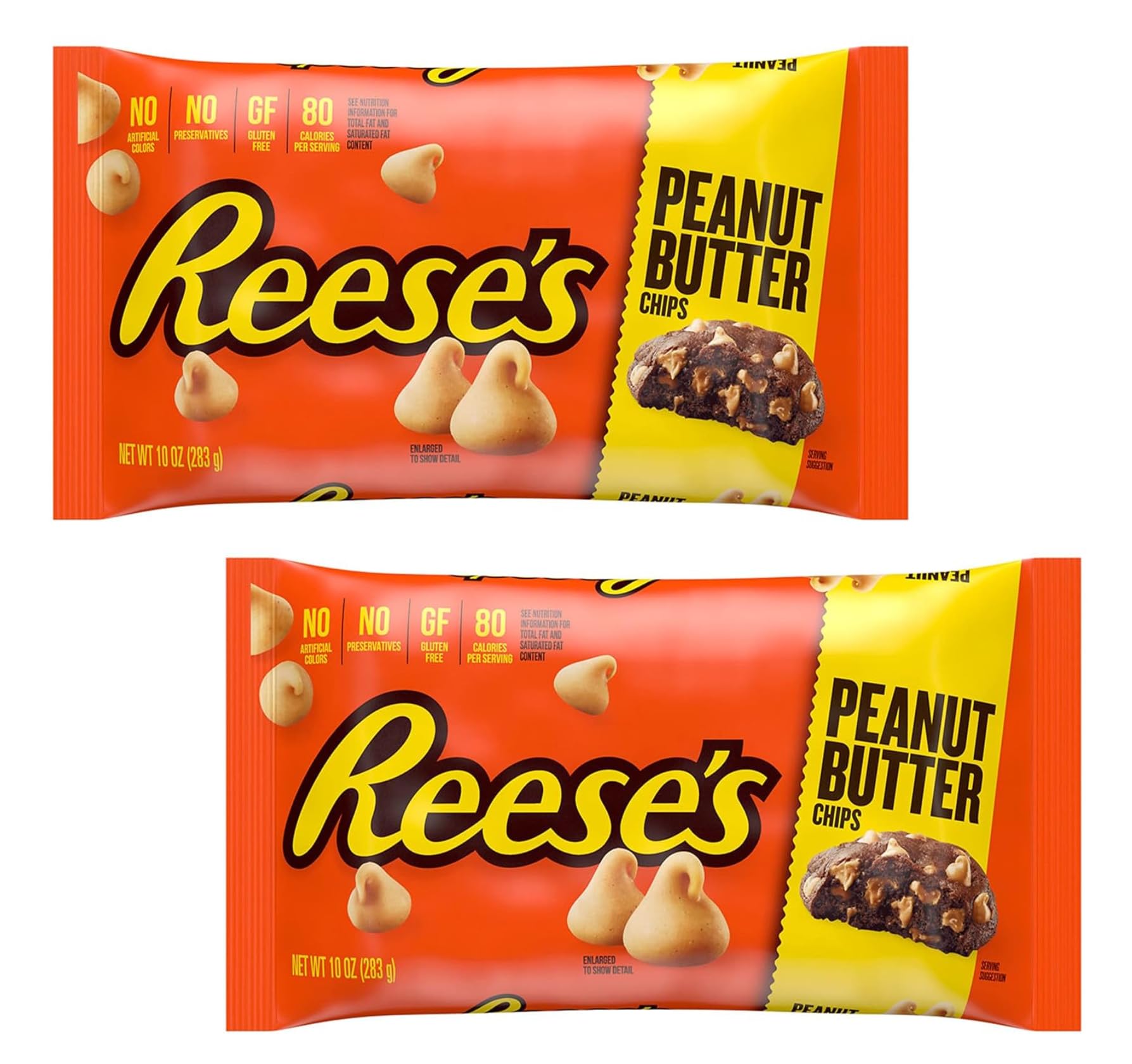 Reese's Peanut Butter Baking Chips - Pack of 2 - Classic Taste with a Twist - Great for Baking or Snacking on - Create Delicious Treats for Everyone