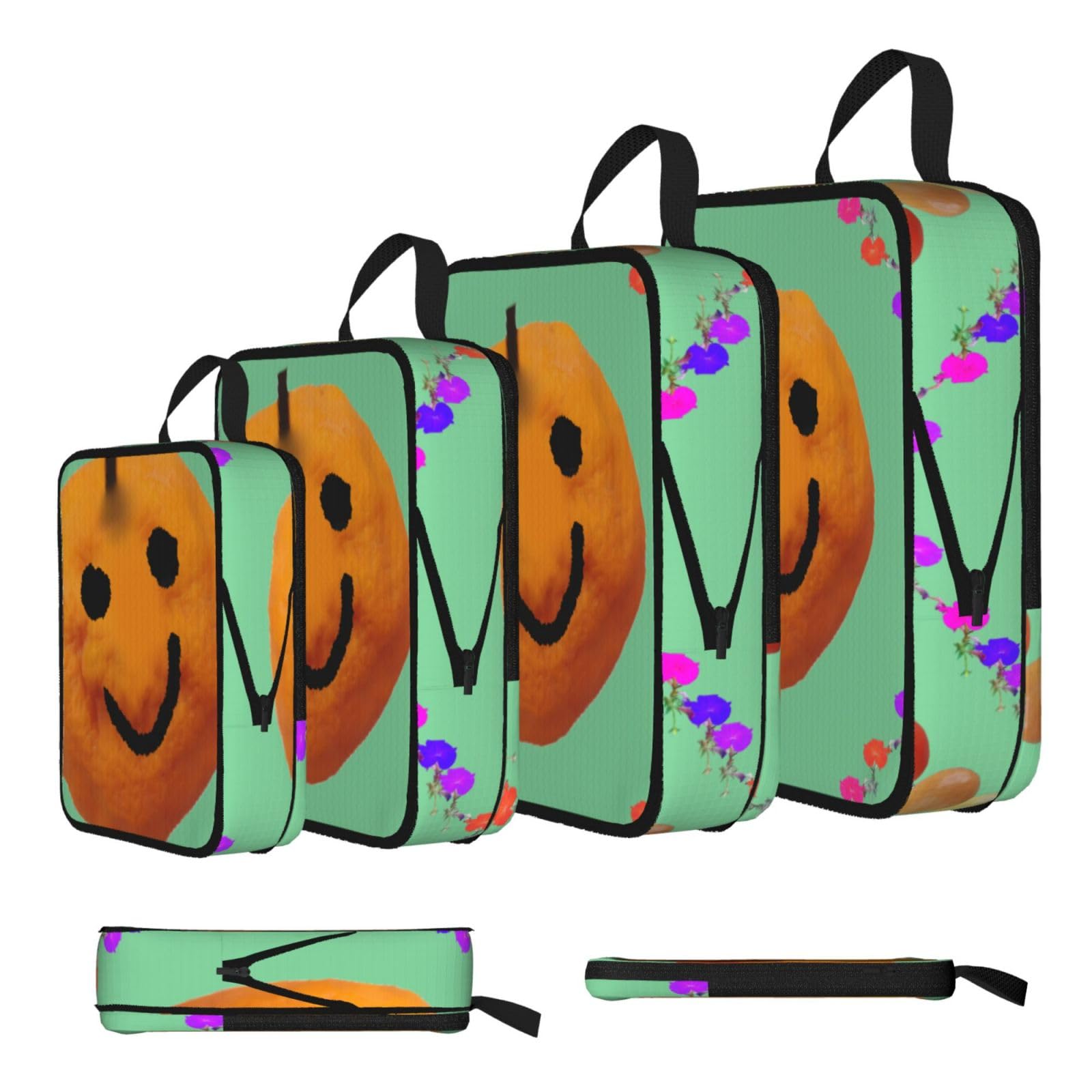 Smiley Citrus Compression Packing Cubes 4 Piece Set