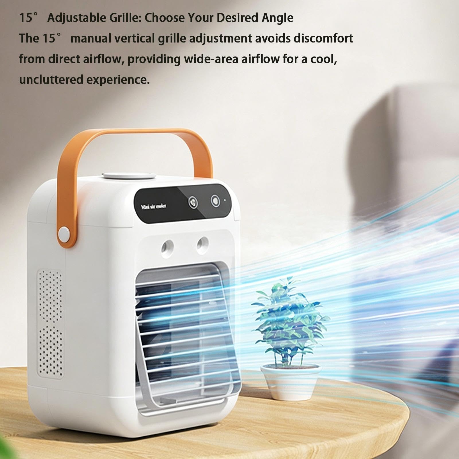 Mini ventilatore da scrivania con nebulizzazione USB, 1800 mAh, portatile, con 2 velocità, ventola di raffreddamento silenziosa per camera da letto, ufficio, casa, viaggi e all'aperto