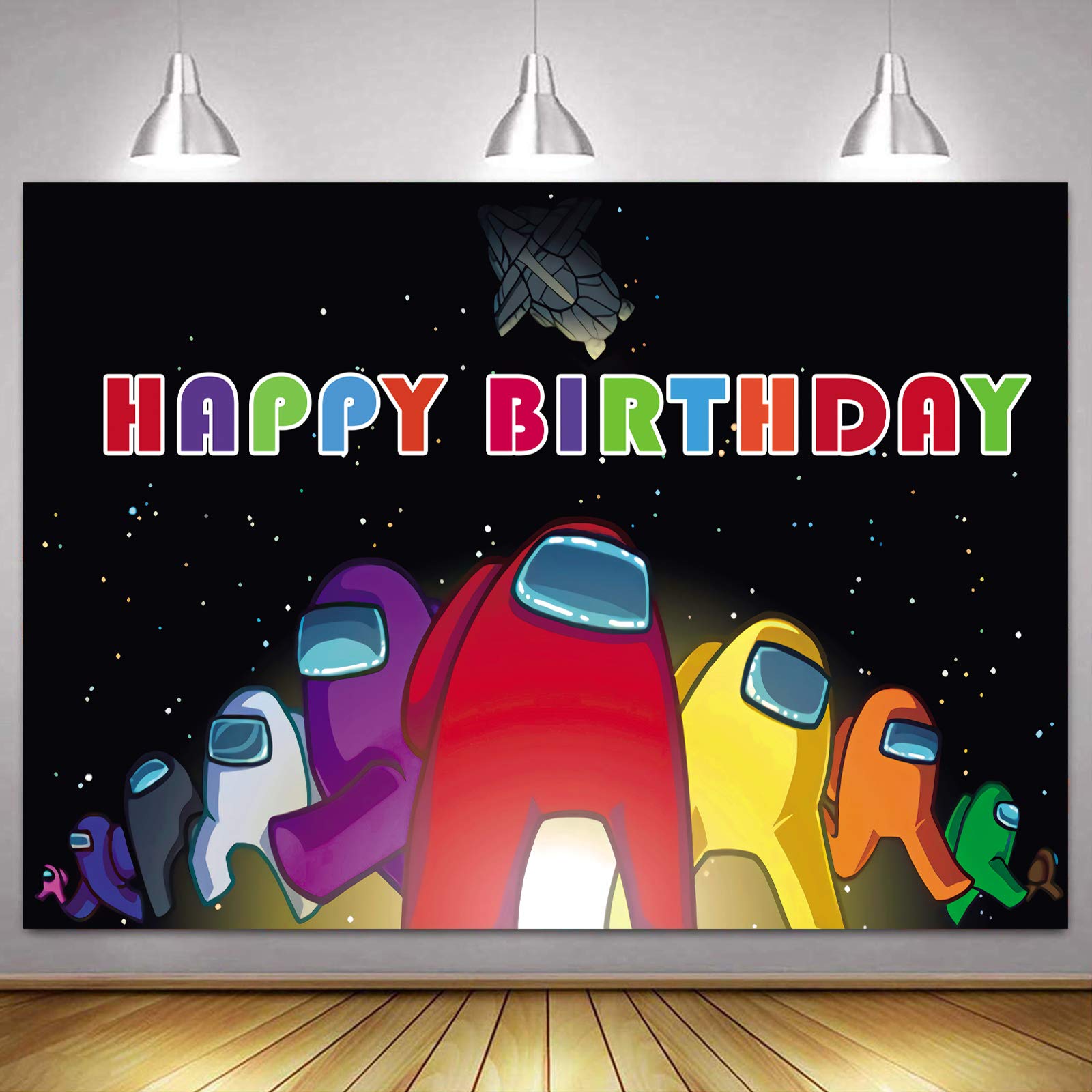 Among Us Backdrop 7x5 Among Us Birthday Backdrop Among Us Banner Among Us Birthday Banner Among Us Vedio Backdrop Among Us Photo Props Among Us Birthday Decorations for Boys Banner Backdrop Decor