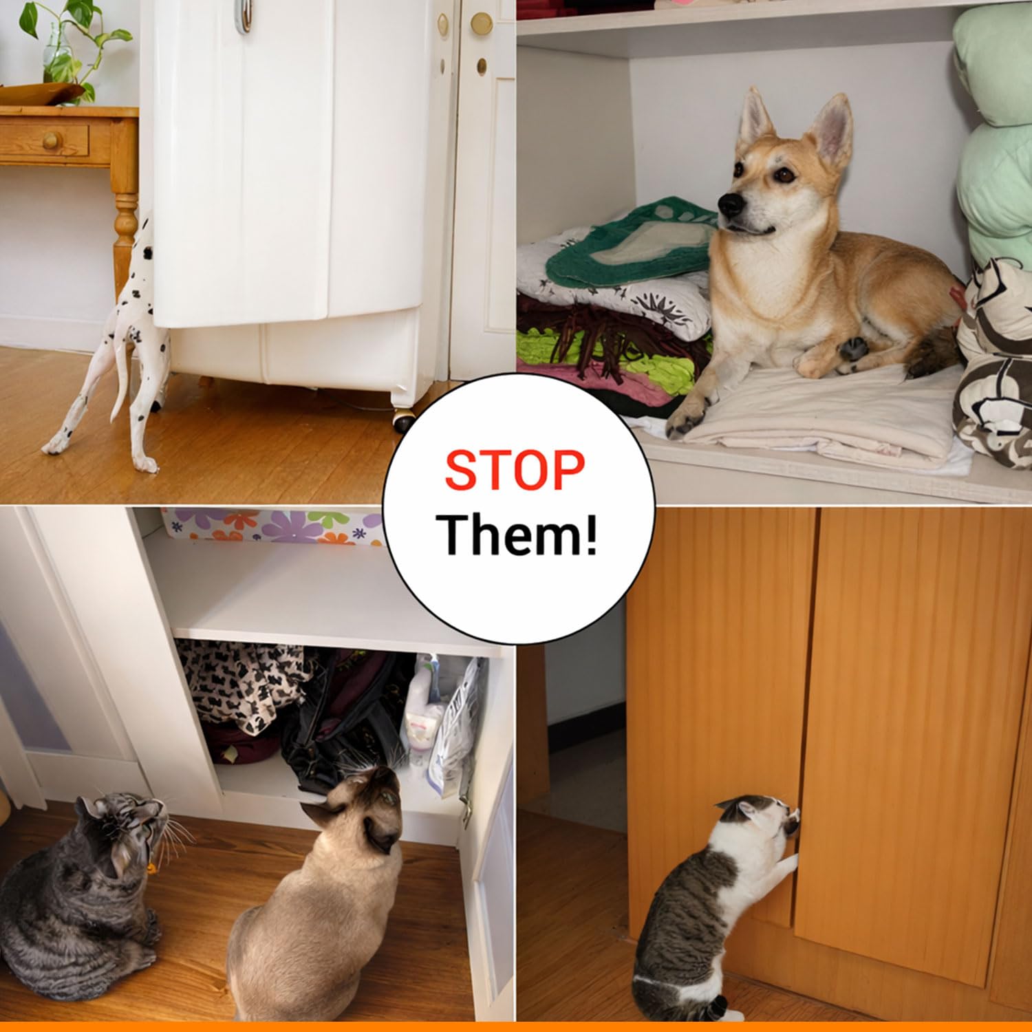 VOLO Pack of 5 Cabinet Magnetic Door Catcher – Strong PVC Door Magnet, Silent Door Closing, Cupboard Wardrobe Kitchen Door Catcher White 4