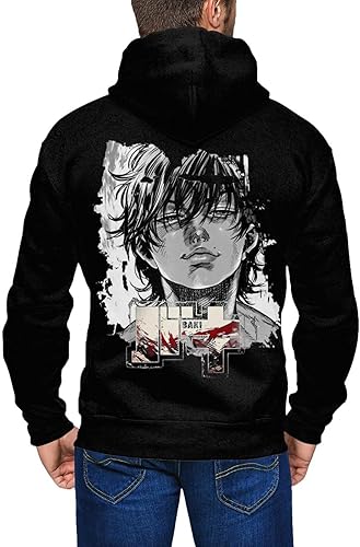 Miniatura 2 de HARIBHAKT Anime Baki The Grappler Baki Hanma - Sudaderas con capucha para hombre con cremallera completa