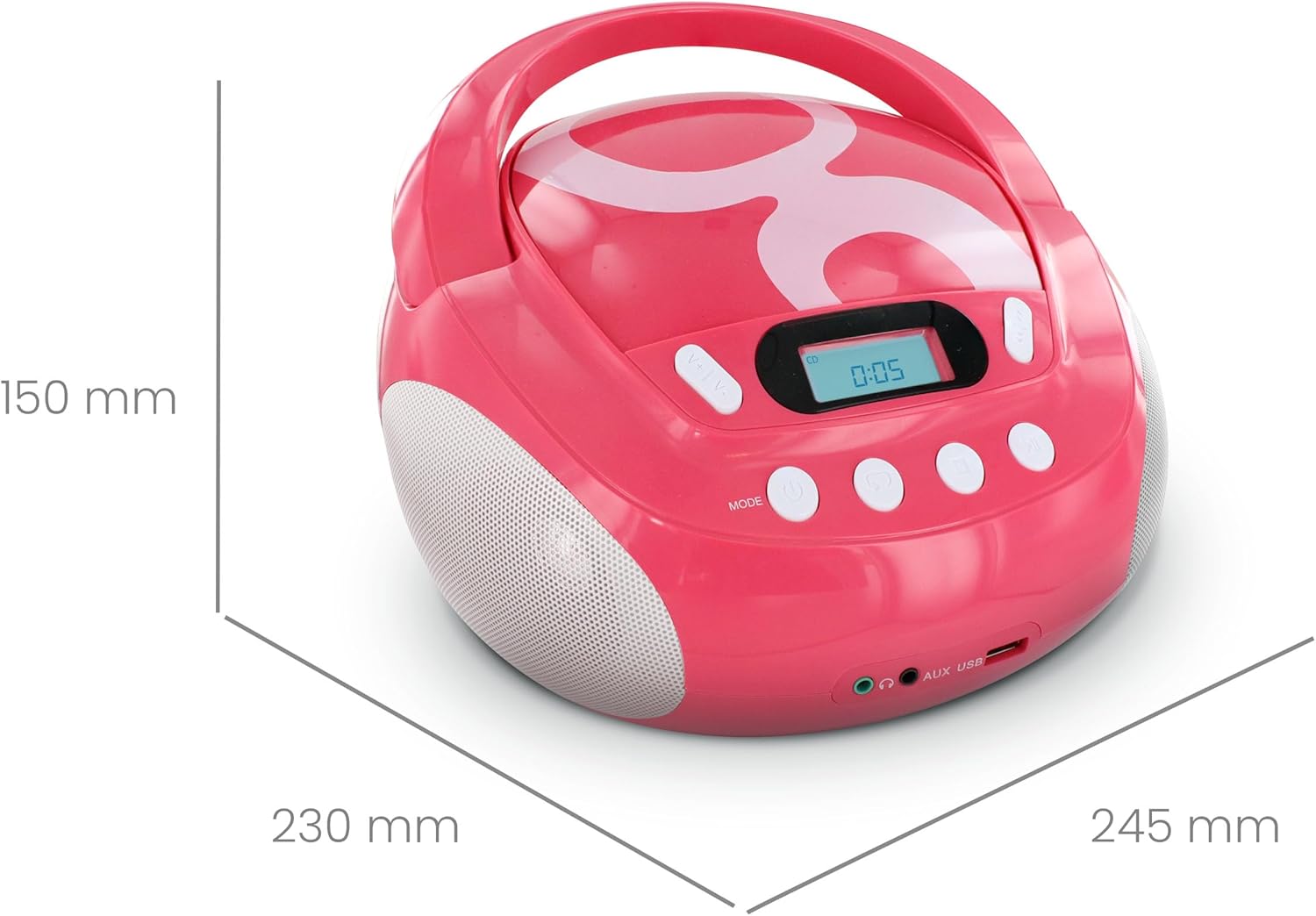 Dimensions of Metronic Gulli 477148 CD-MP3 Player