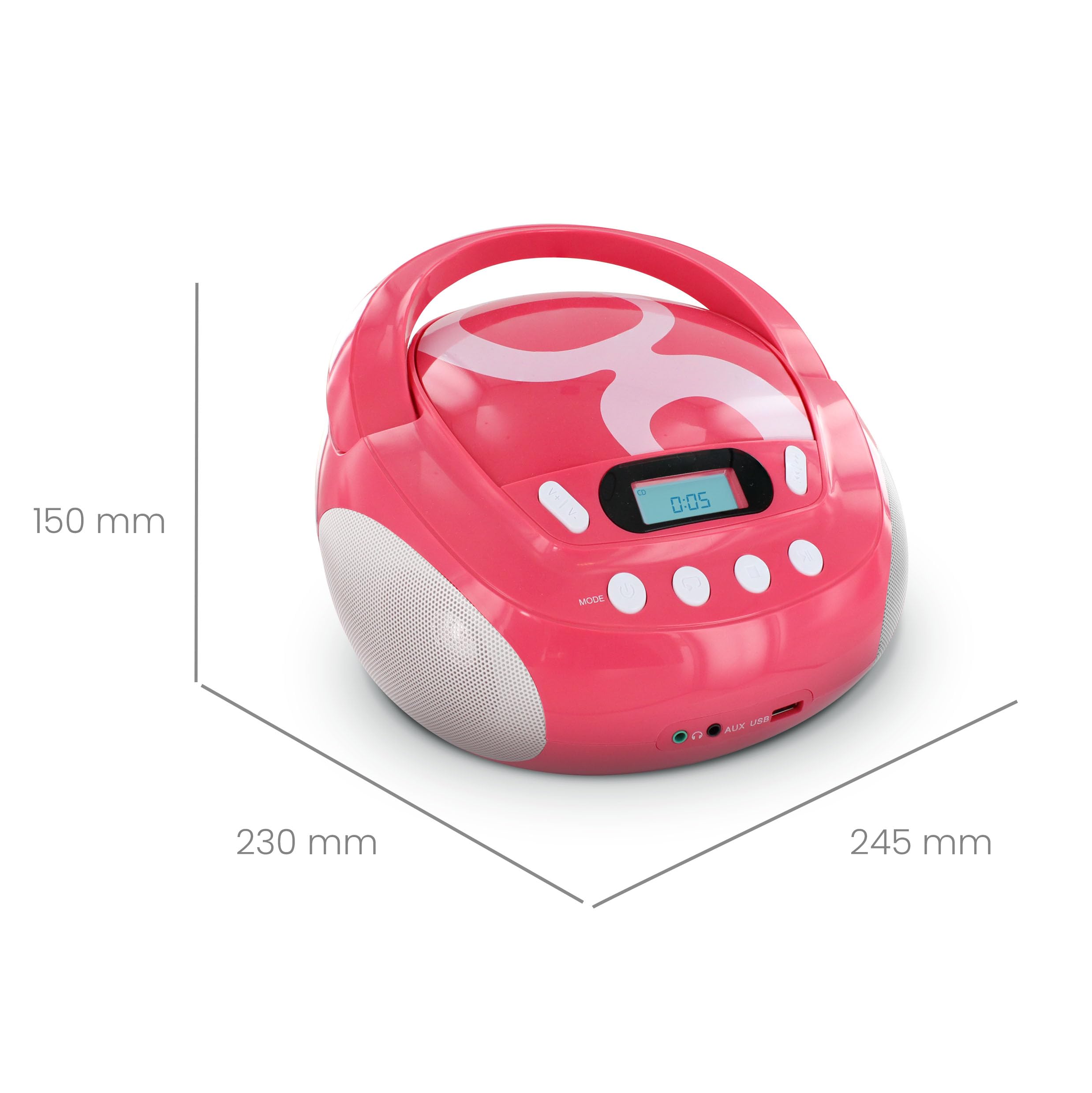 Metronic Gulli przenośne radio/odtwarzacz CD/MP3