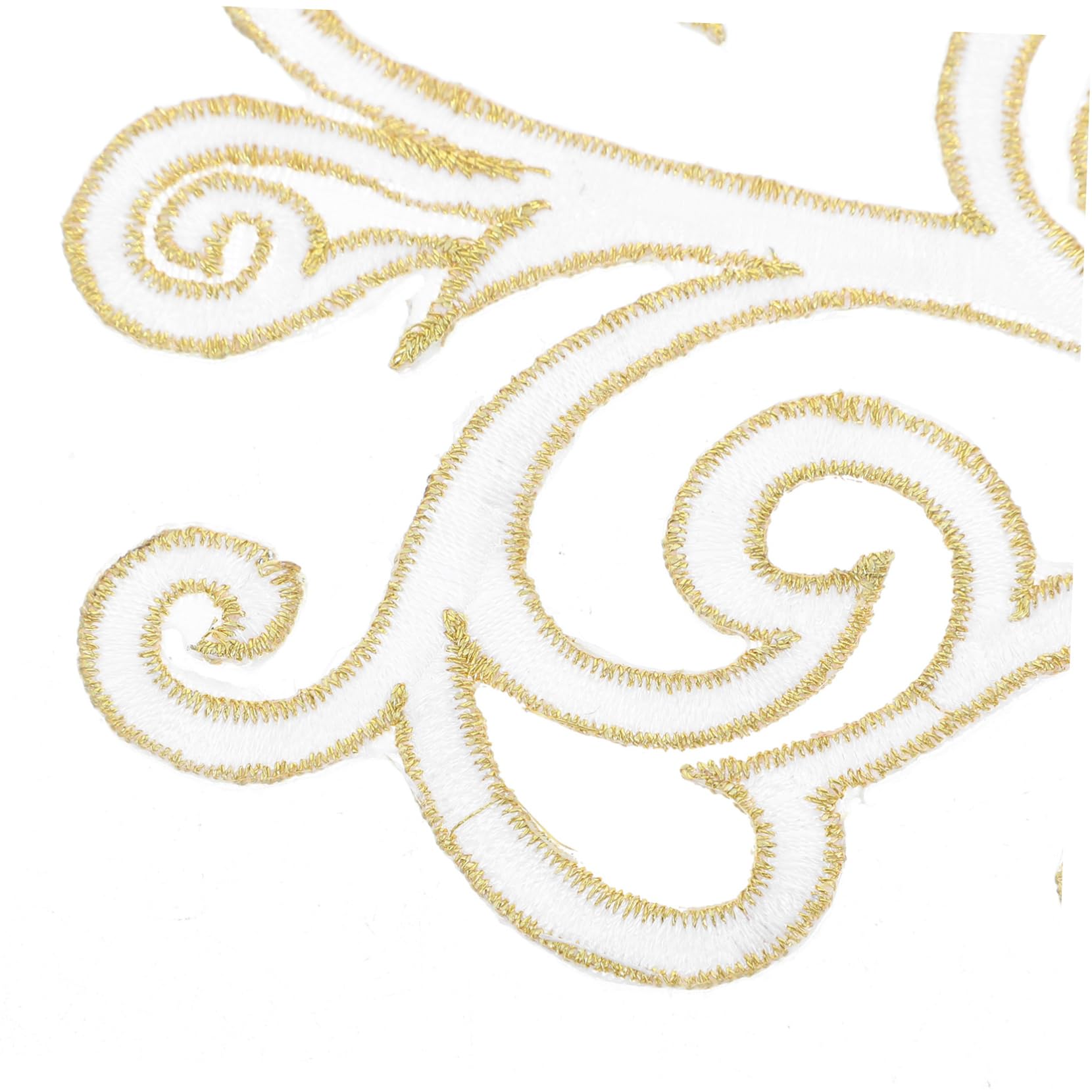 Kleiderapplikationen, Gestickte Blumen-Stoffaufnäher(White)