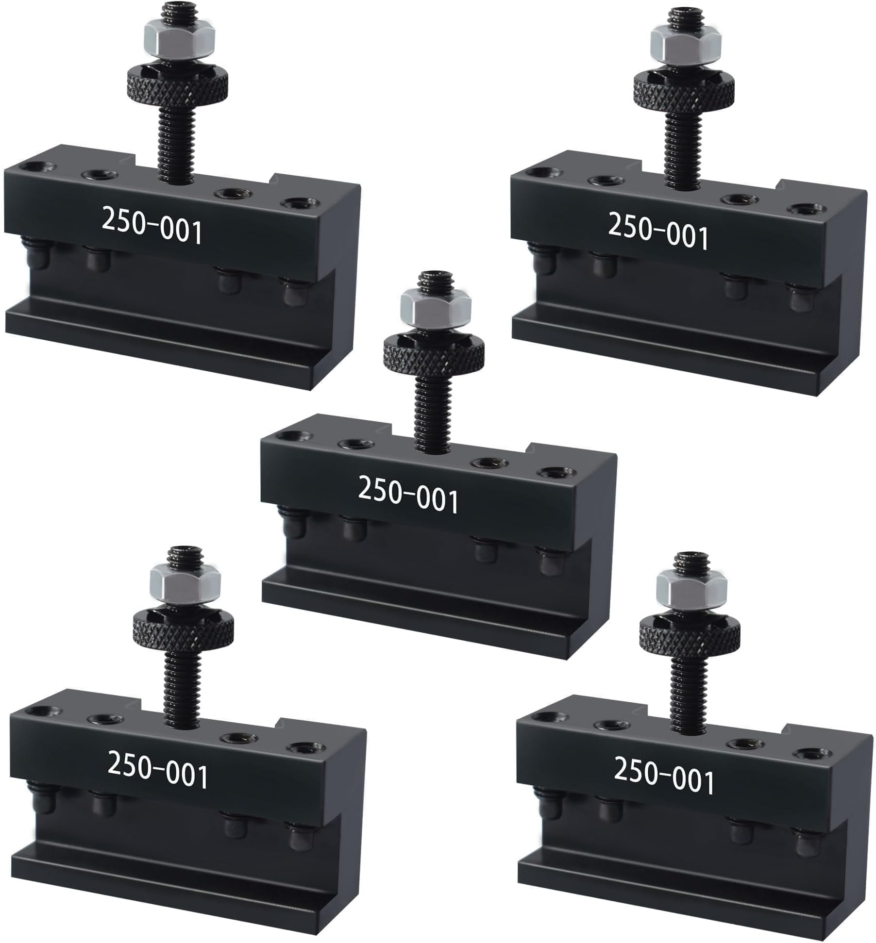 5Pcs 250-001 OXA #1 Quick Change Tool Post Turning & Facing Holder Turning Tool Holder Steel Material Fit for 250-000 Tool Post Body of Lathe Tool Holder