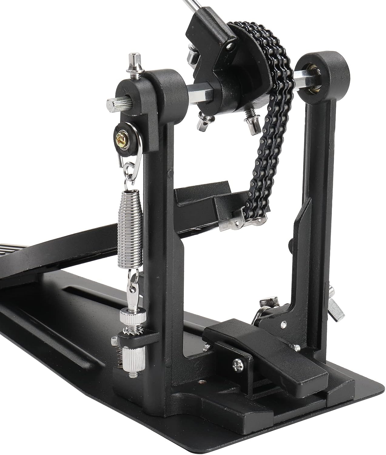 Ktaxon Double Bass Drum Pedals, Double Chain Drum Step on Hammer for Drum Set and Electronic Drums, Black