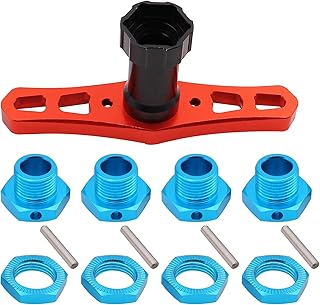 Treehobby 17mm Wheels Hex Nuts Sleeve Wrench Installation Tools & 17mm Wheel Hex Hubs Adapter for 1/8 RC Cars Monster Trucks Off Road Buggy