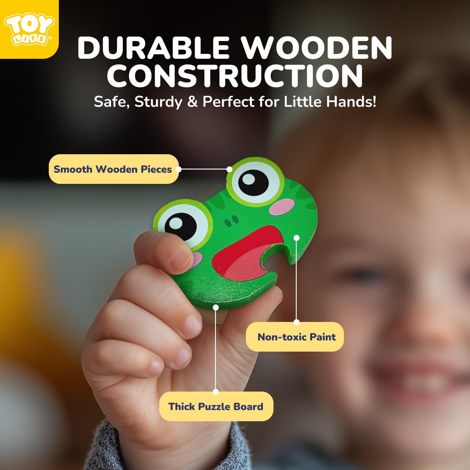 TOY Life Holzpuzzle für Kleinkinder von 2 bis 4, 4 Lebenszyklen für Kleinkinder von 1-3, Montessori-Spielzeug, Geschenke für Kinder von 1-2-3 Jahren, Spielzeug