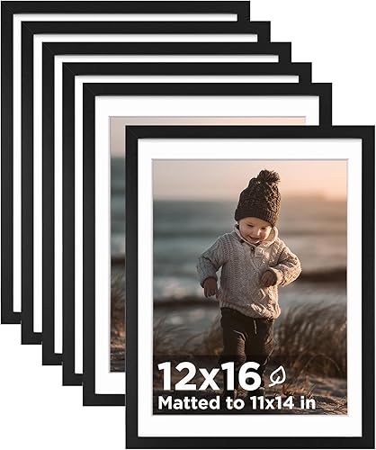 Vista 41 de KINLINK Juego de 6 portarretratos de madera de 6 x 8 pulgadas, marco de fotos de madera mate de 4 x 6 con plexiglás para 4 x 6 con paspartú o 6 x 8