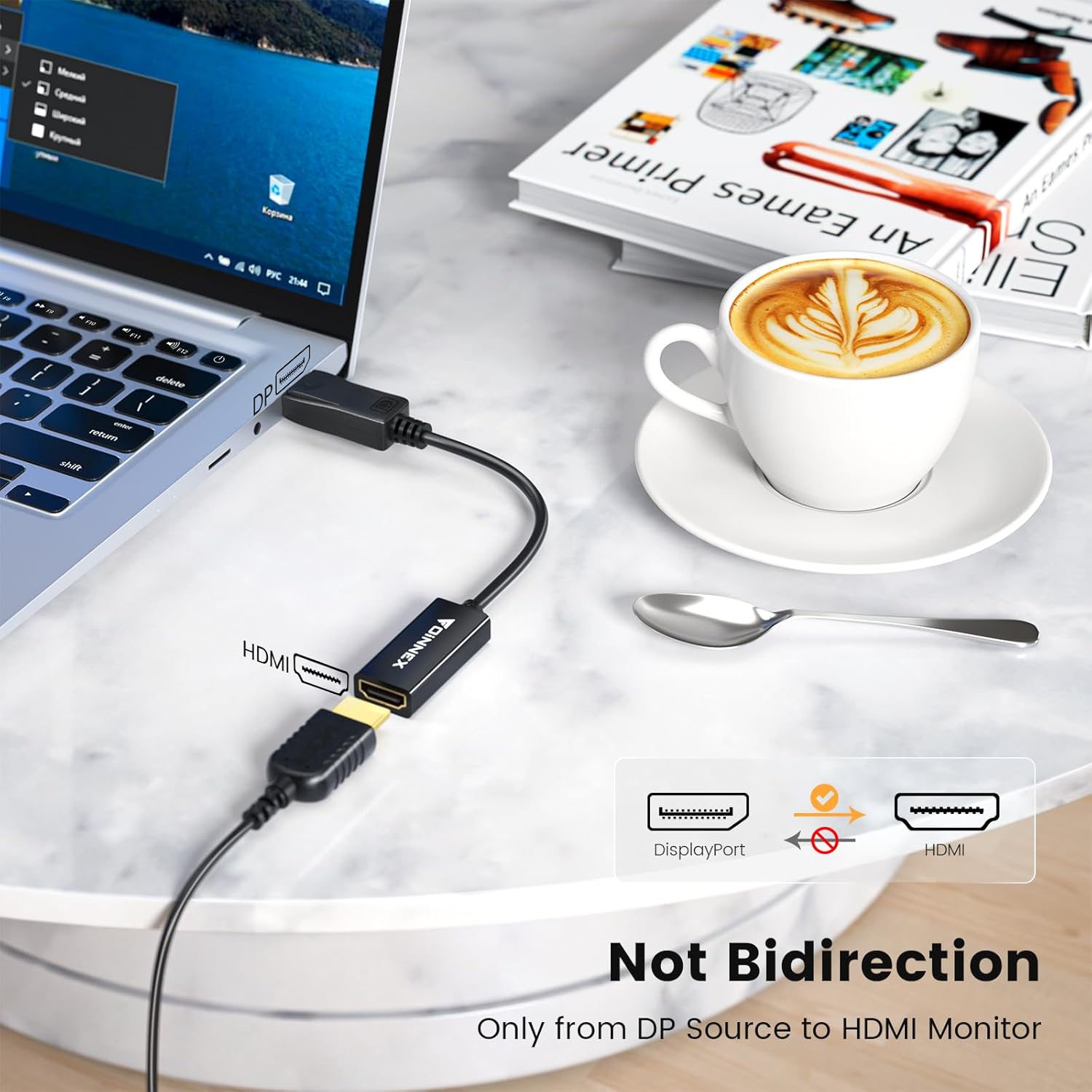 Adaptador DisplayPort A HDI 4K, Alta Velocidad (1440P 60Hz, 1080P