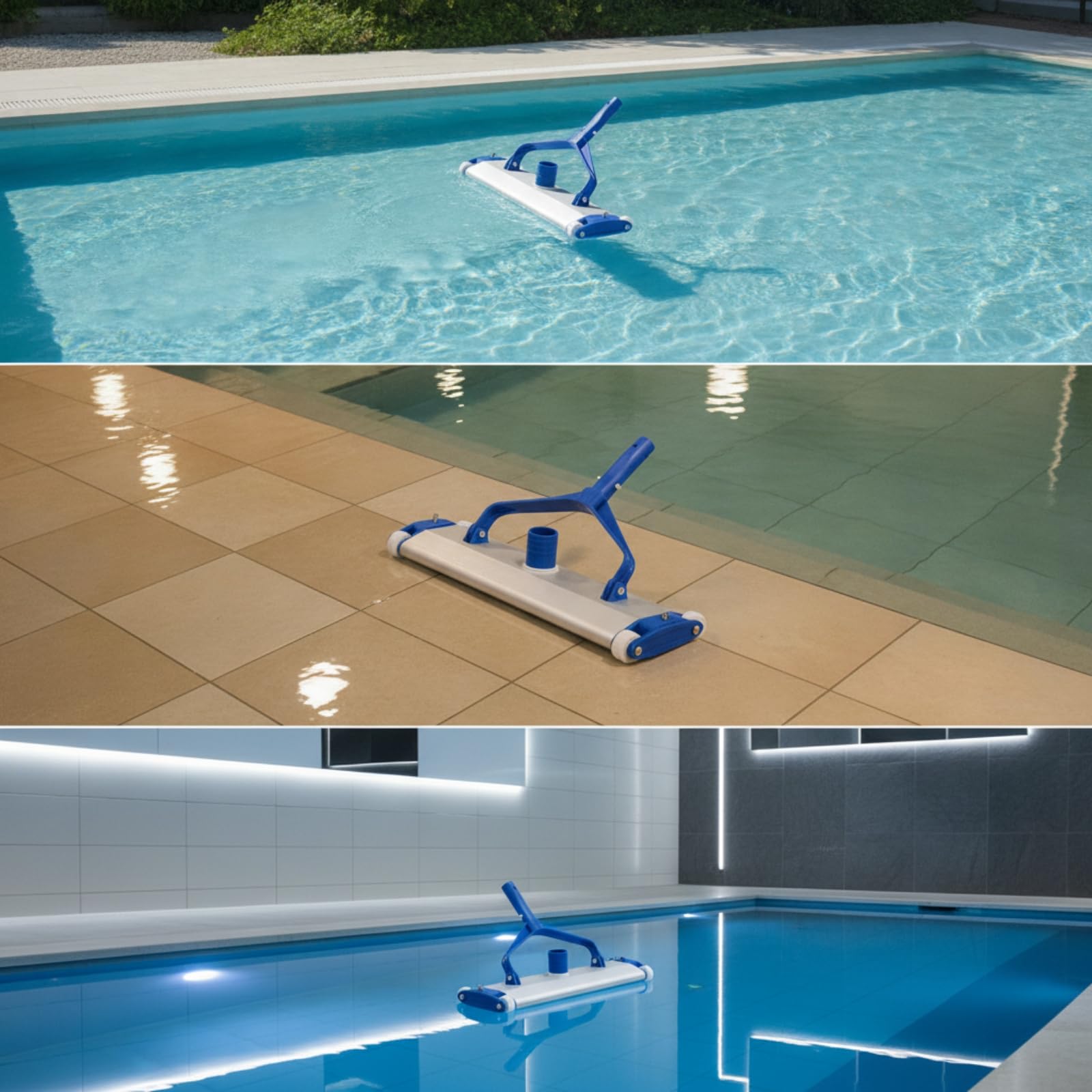 predolo Spazzola Aspirafango con Attacco Aspirazione Manuale Testa Aspiratore Piscina Ampia Attrezzatura