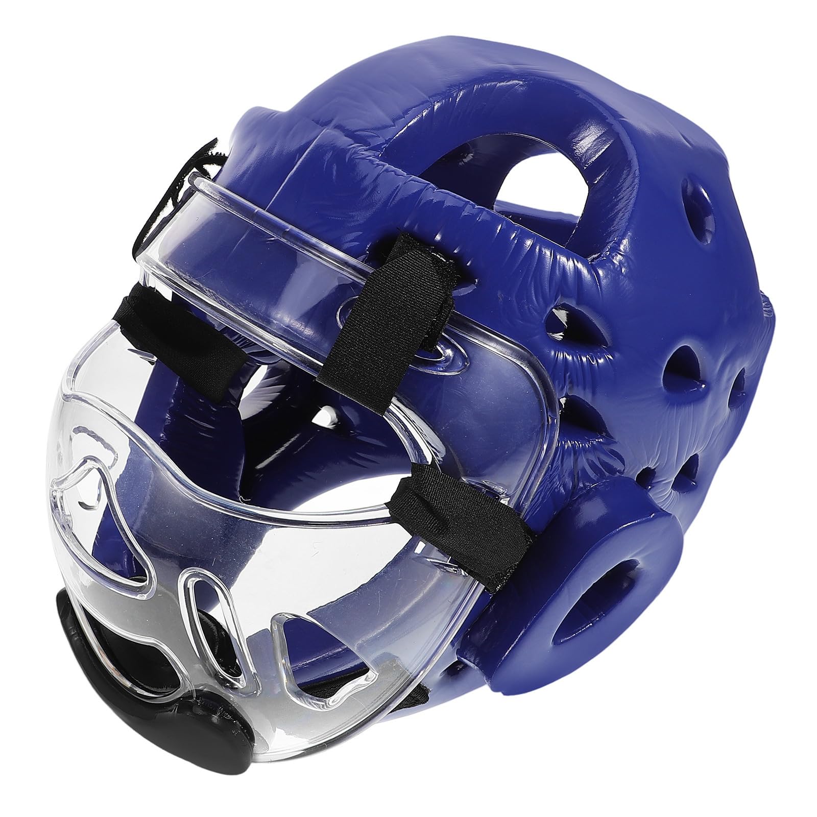 Casco de taekwondo transpirable Holibanna casco de karate con ajuste modificable 8