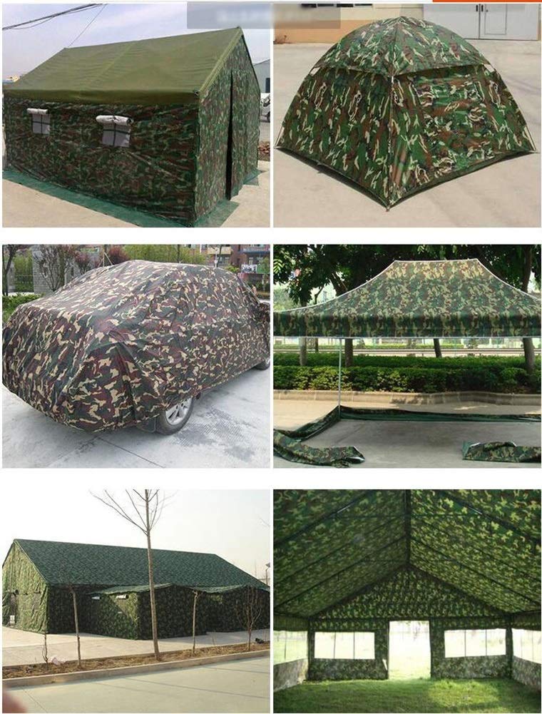 Bâche de camping imperméable, pliable et résistante aux rayons nocifs, abri imperméable pour activités de plein air, motif camouflage pour ombrage de tente et plus encore