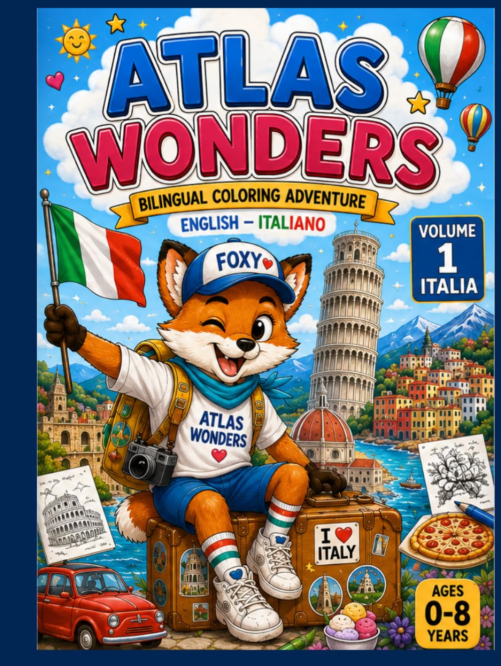 Atlas Wonders Italy: Bilingual Coloring Adventure