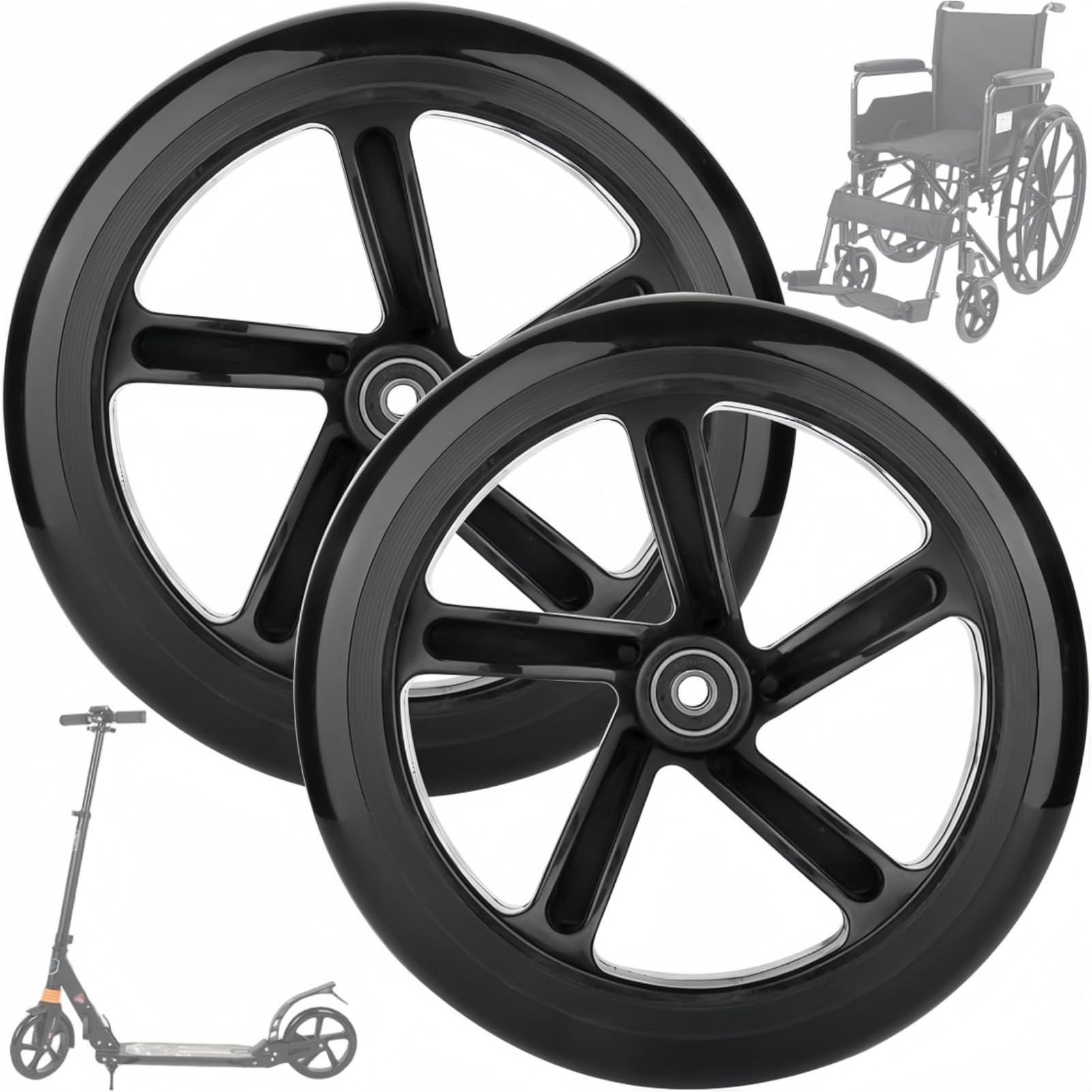 Amazon.com: AOWESM 8 Inch Scooter Wheels 200mm Large Replacement